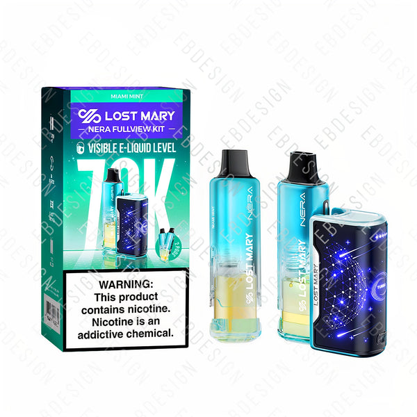 Lost Mary Black Strawnana Flavor Lost Mary NERA Fullview 70K Puffs  Disposable Vape Kit Lost Mary