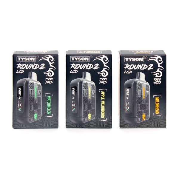 TYSON 2.0 Round 2 - Kiwi Pineapple Disposable Vape Device Heavy Weight 7500  Puffs - VapeShire