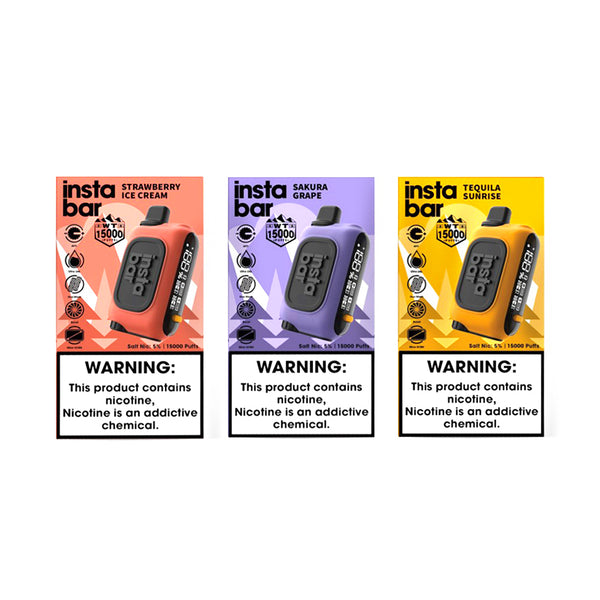 InstaBar WT15000 Smart Vape Disposable | $16.99 | Insta Bar WT15000 EBDesign InstaBar WT15000 Smart Vape Disposable | $16.99 | Insta Bar WT15000 EBDesign