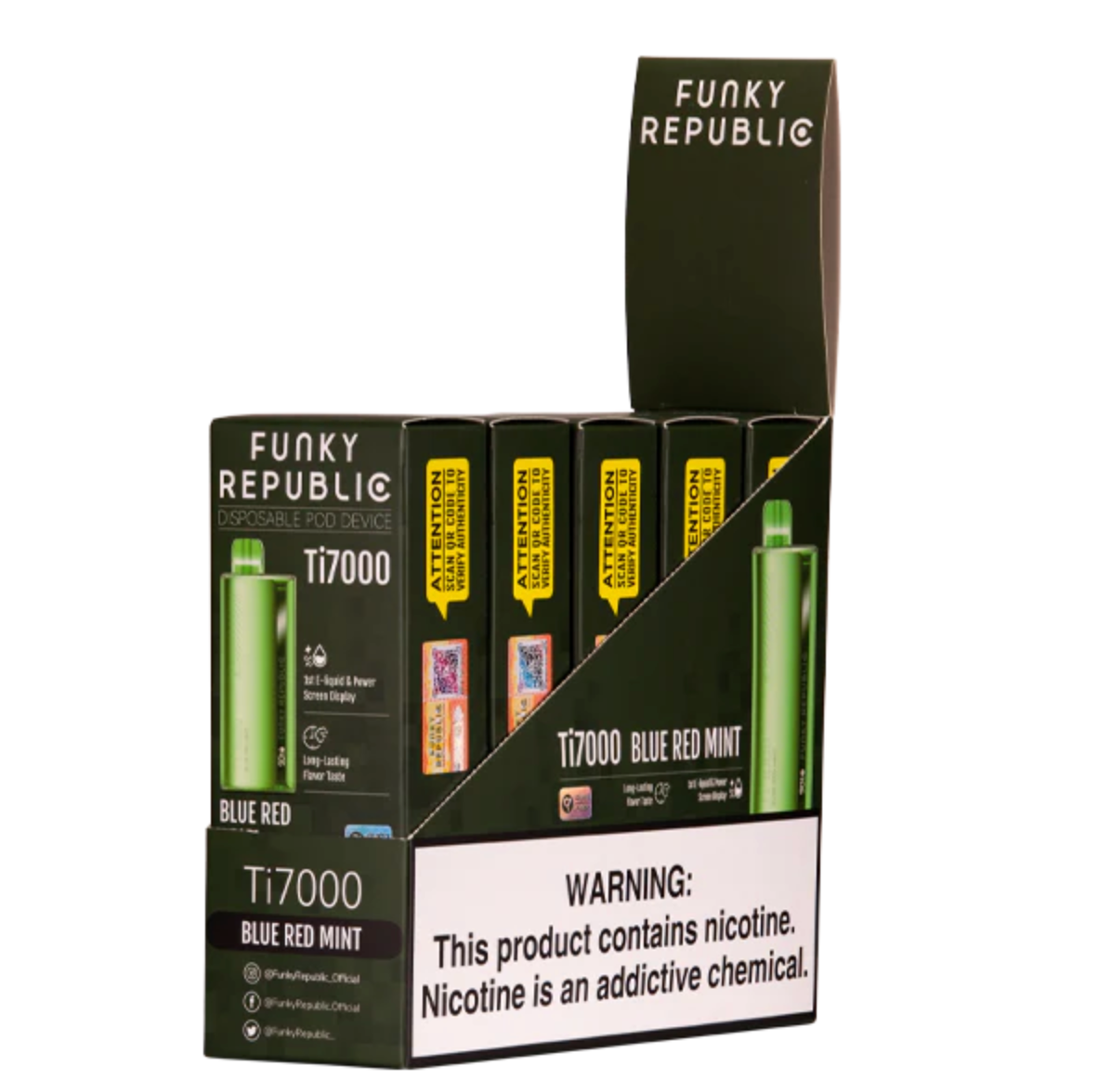 Funky Republic Ti7000 Vape Pack Of 10