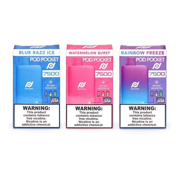 Pod Pocket 7500 Disposable Vape | Pod Juice | Pod Pocket 7500 5% Nic   EBDesign