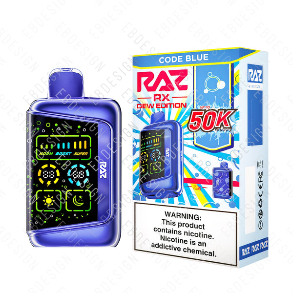 Code Pink Flavor RAZ RX50K 50,000 Puffs Disposable 5-Pack - $80 Raz Rx50k  Disposable Vape - Dew Edition 2