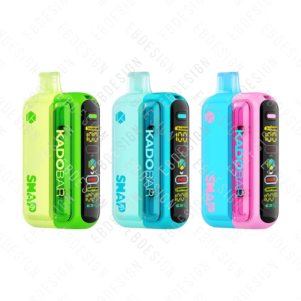 KADO Bar Snap Vape Kit | Battery + Disposable Pod | 25K Puffs & 2 Modes – EBDesign