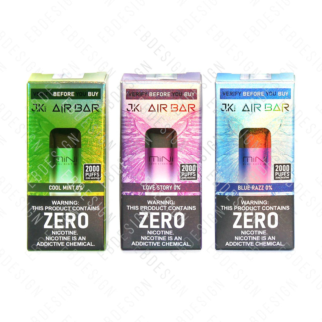 Air Bar Mini 2000 ZERO Nicotine 0% puffs Vape | Nicotine Free Air Bar ...