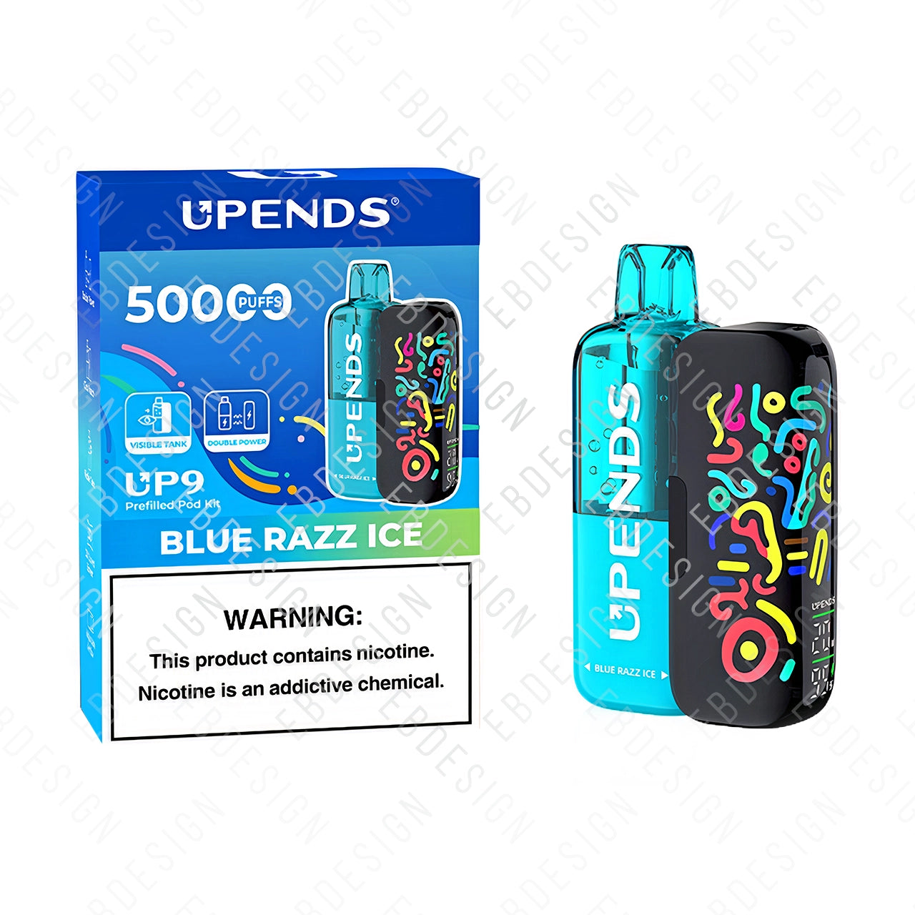 UPENDS UP9 50K Puffs 20ML Pod & Kit | Dual Battery & 3D Screen EBDesign UPENDS UP9 50K Puffs 20ML Pod & Kit | Dual Battery & 3D Screen EBDesign